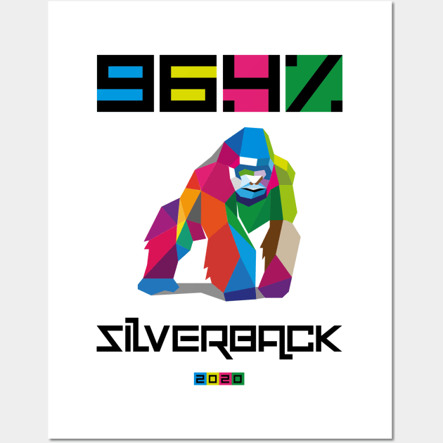 96.4% Silverback Geometric colour gym apparel Wall Art by BOEC Gear